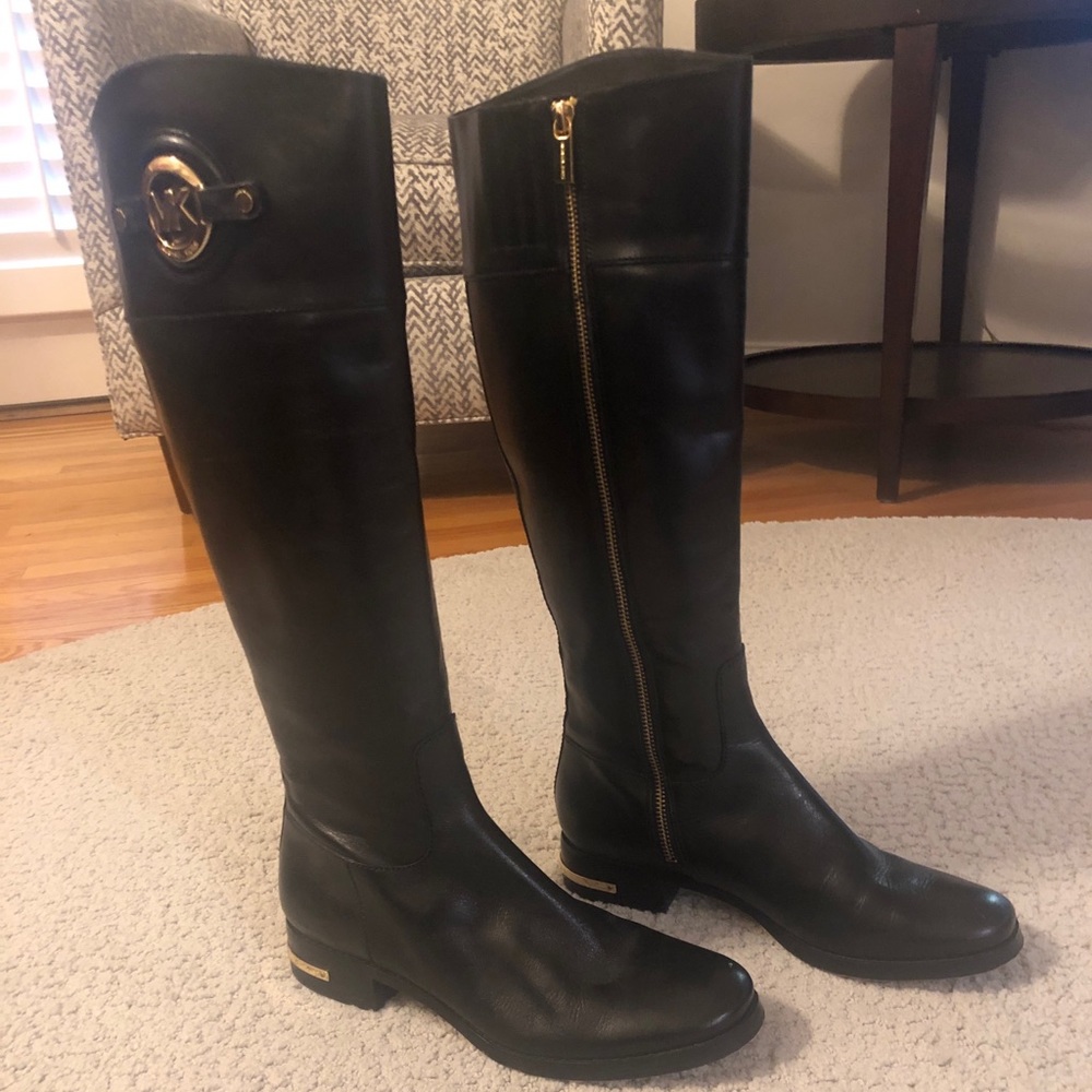 Michael Kors Black Leather Boots